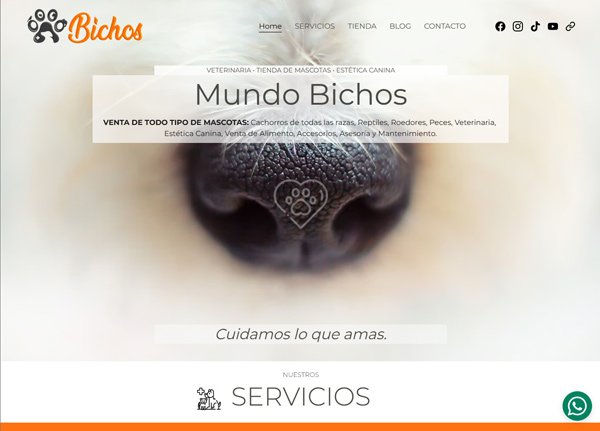 Mundo Bichos, Veterinaria, Tienda de Mascotas, Acuarios y EstÃ©tica Animal.