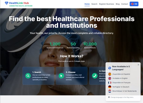 Directorio MÃ©dico Digital HealthLink Hub